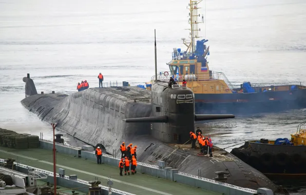 Submarine, Karelia, mooring, K-18