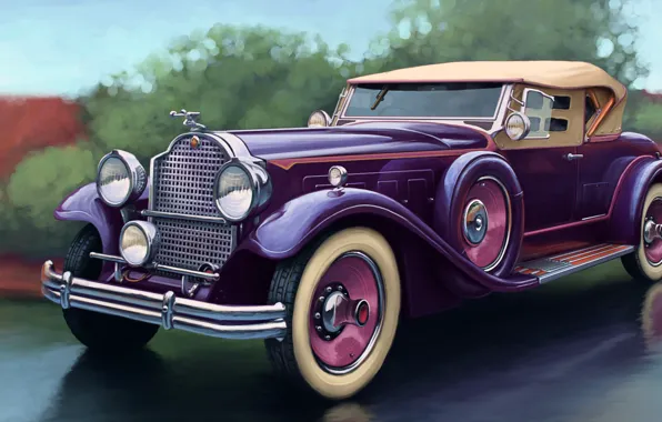 Packard, Deluxe, machine. art, Eight Sport Phaeton
