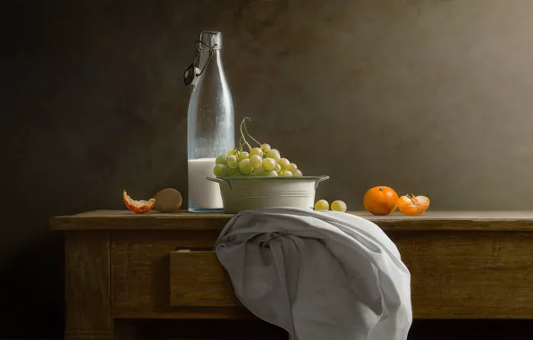 Background, milk, art, fruit