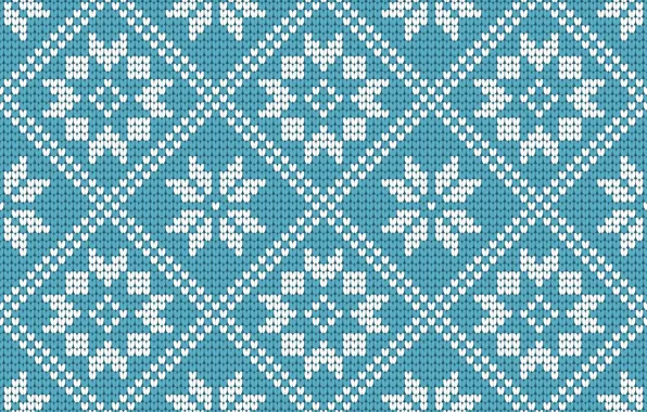 Winter, snowflakes, background, blue, pattern, Christmas, Christmas, blue