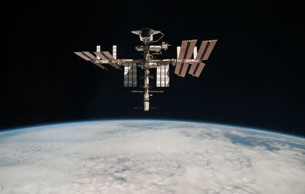 Picture space, satellite, ISS, docking, space Shuttle