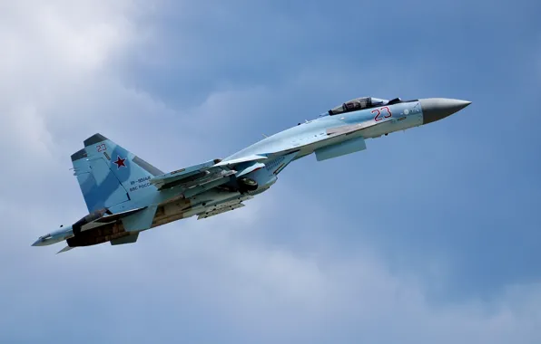 Fighter, Su-35, jet, multipurpose, super-maneuverable