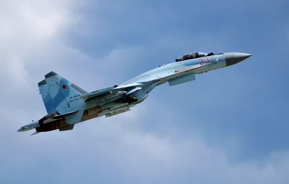 Picture fighter, Su-35, jet, multipurpose, super-maneuverable