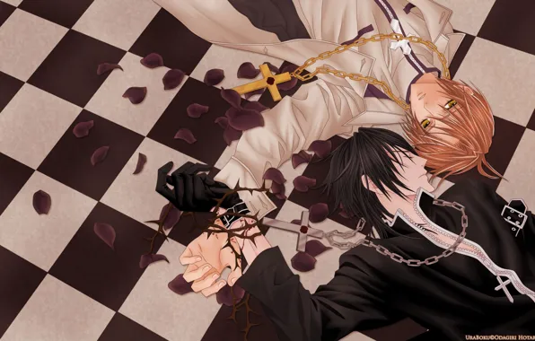 Blood, cross, chain, Betrayal knows my name, Luka Crosszeria, Yuki Giou, related, Ura of the …