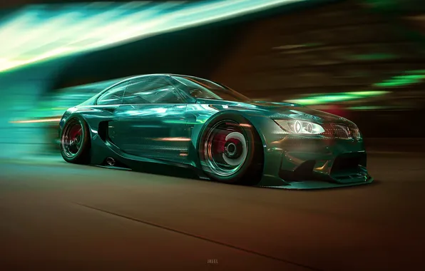 Auto, Machine, Car, Art, Render, BMW M3, Sportcar, Game Art