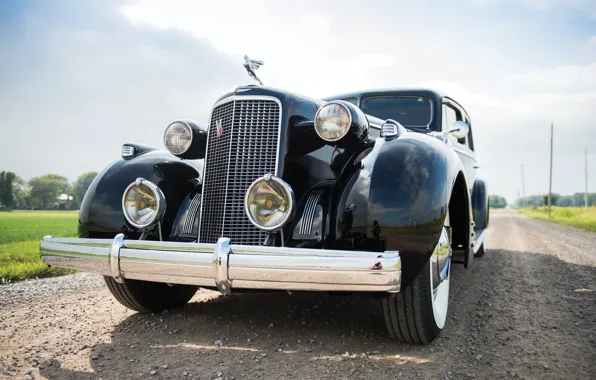 Retro, Cadillac, view, Imperial, 1937, passenger