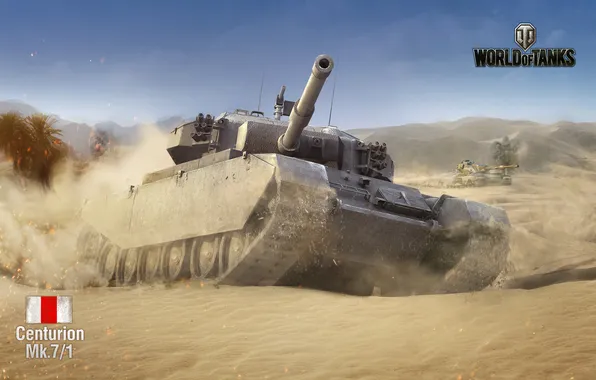 Picture war, desert, tank, war, world of tanks, November, Centurion