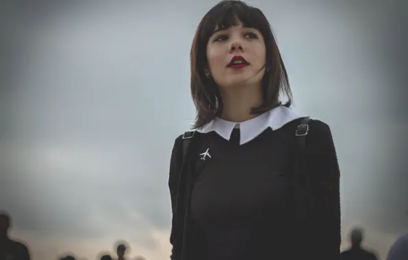 Look, beauty, black dress, beauty, look, cute girl, black dress, cute girl