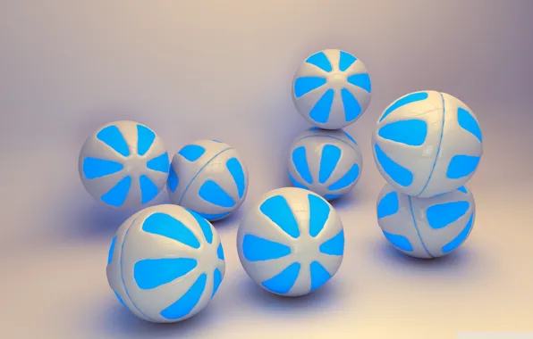 Background, balls, blue