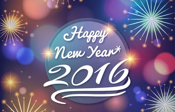 New, Happy, Year, 2016