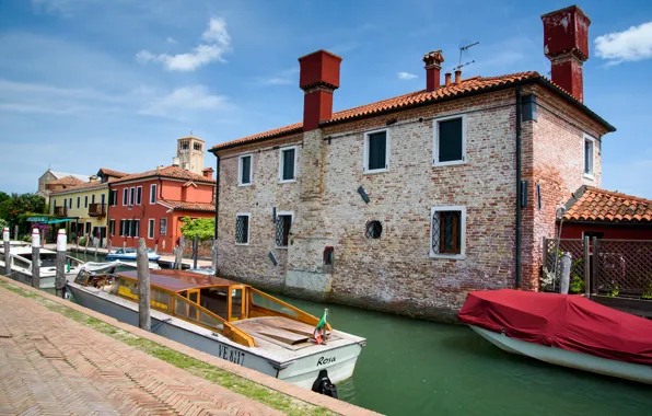 Picture boat, Italy, home, channel, Venice, the island of Torcello
