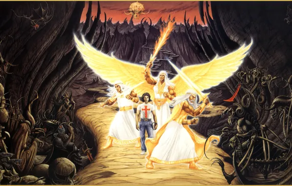 Picture road, angel, picture, Rodney Matthews