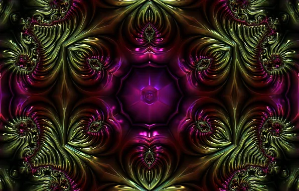 Abstraction, pattern, fractals, fractal, geometry, ornament, symmetry, abstract background