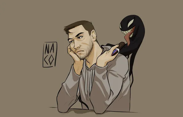 Art, Snickers, bar, Venom, Venom, Eddie Brock, by naco2000