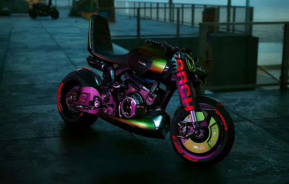 The game, bike, cyberpunk, CD Projekt RED, Cyberpunk 2077