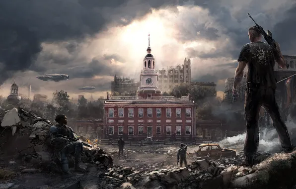 The city, weapons, guy, Homefront The Revolution