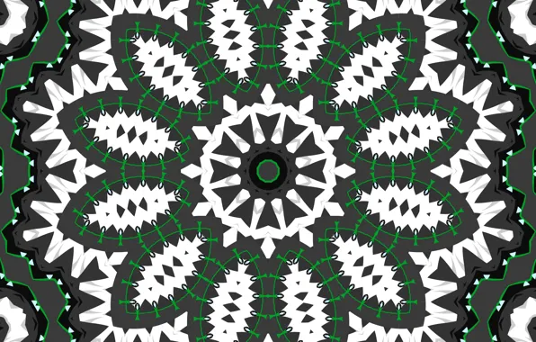 Flower, pattern, round, kaleidoscope