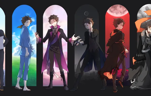 Picture art, guy, Subaru, Re: Zero kara hajime chip isek or Seikatsu