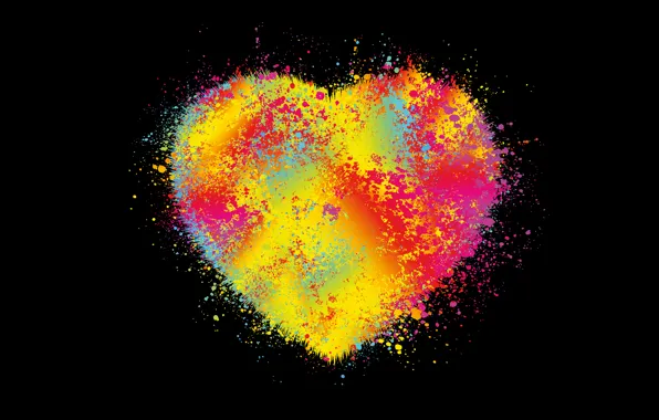 Squirt, background, vector, heart, colors, abstract, heart, background