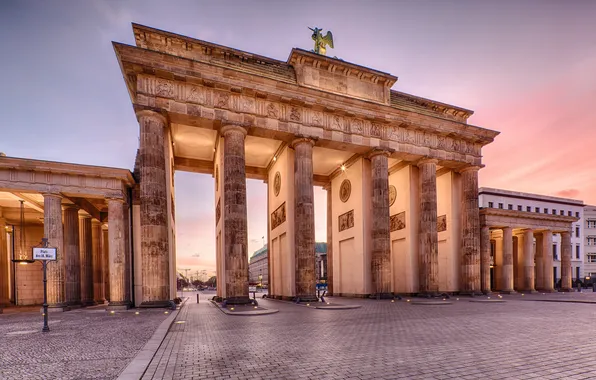 Picture home, morning, Germany, Berlin, Brandenburg gate