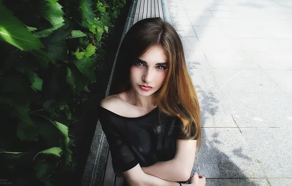 Eyes, look, Park, Girls, the atmosphere, beauty, beautiful girl