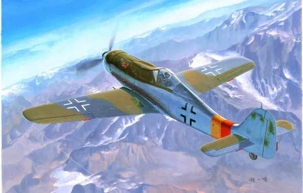 Germany, fighter, the Wehrmacht, Luftwaffe, Focke-Wulf, high-altitude interceptor, Birdy Chang, Fw 190D-9