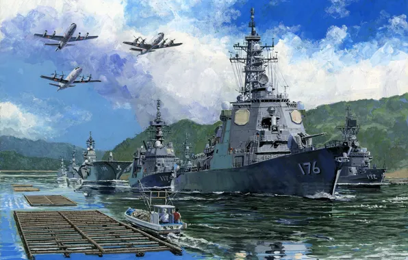 Japan, destroyer, helicopter, escort flotilla, JMSDF Escort Flotilla 4