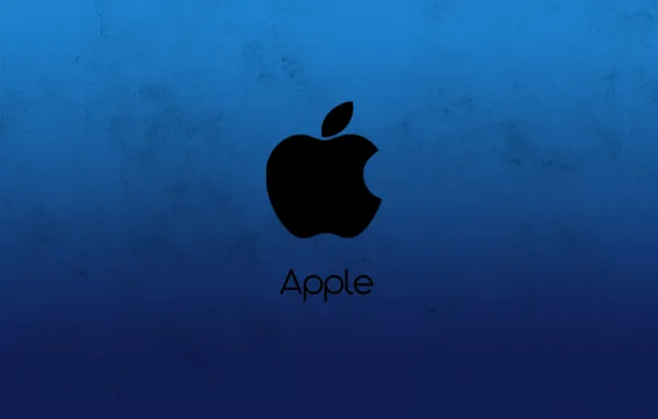 Blue, apple, minimalism, Apple