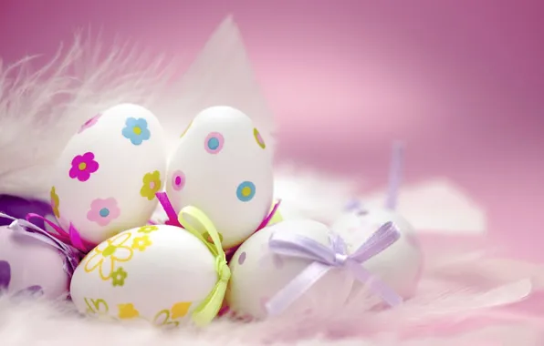 Holiday, eggs, feathers, fluff, Easter, Easter