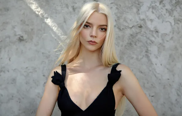 Actress, black dress, the blonde, Australia, It, Anya Taylor Joy, 2024, Anya Taylor Joy
