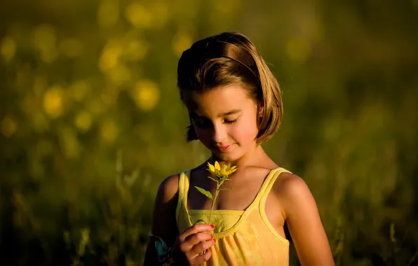 Picture flower, mood, girl