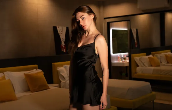 Long hair, model, brunette, gorgeous, photoshoot, posing, Bella, beautiful face