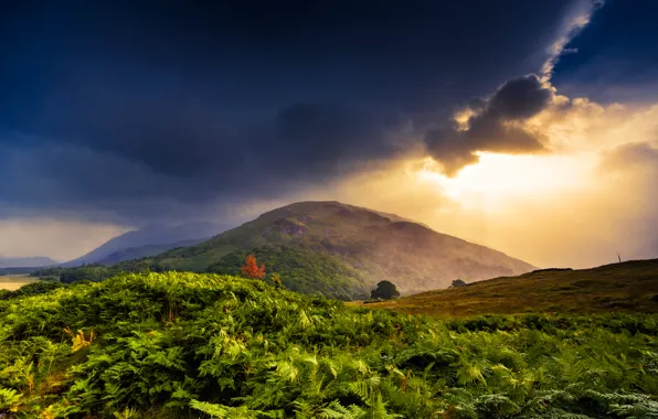 Picture clouds, nature, mountain