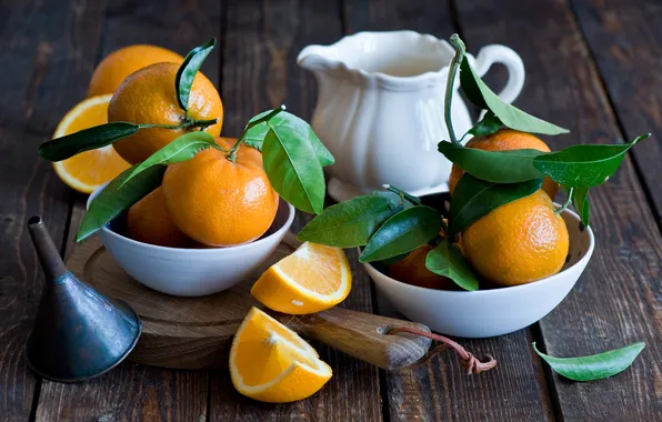Picture citrus, slices, tangerines