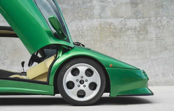 Picture Lamborghini, Diablo, wheel, close up, Lamborghini Diablo SE30