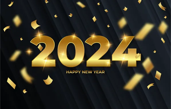 Figures, New year, date, composition, 2024, New Year 2024