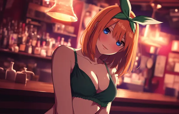 Anime, art, wallpaper, linen, red hair, The Quintessential Quintuplets, Go-Toubun no Hanayome, Yotsuba Nakano