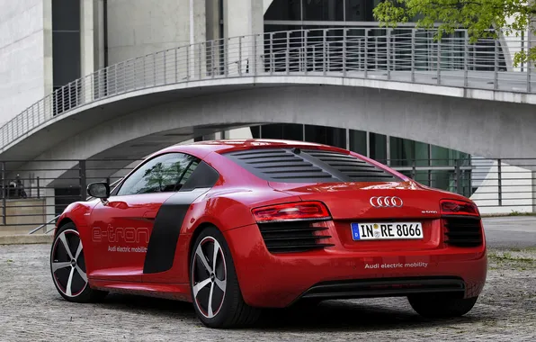 Car, machine, Audi, Audi, Prototype, back, e-Tron