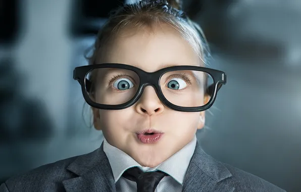 Children, background, glasses