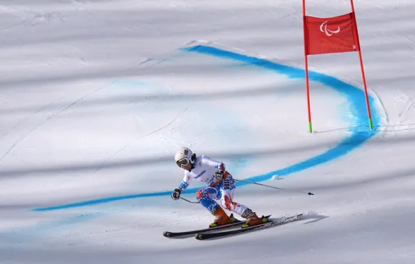 Snow, the descent, speed, track, Russia, Russia, Sochi 2014, Sochi 2014