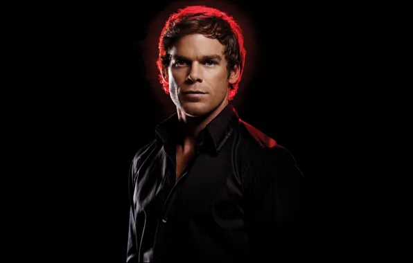Picture actor, Dexter, the series, black background, Dexter, Michael C. Hall, Michael C. Hall, Dexter