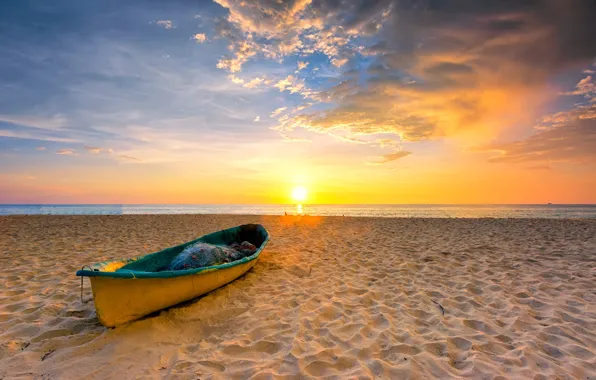 Picture sand, sea, beach, summer, the sky, sunset, summer, beach