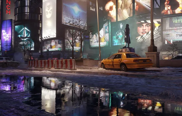 Picture night, the city, lights, street, devastation, Tom Clancy's, The Division