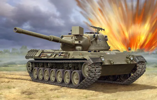 Leopard, figure, art, Leopard, The Bundeswehr, the main battle tank of Germany