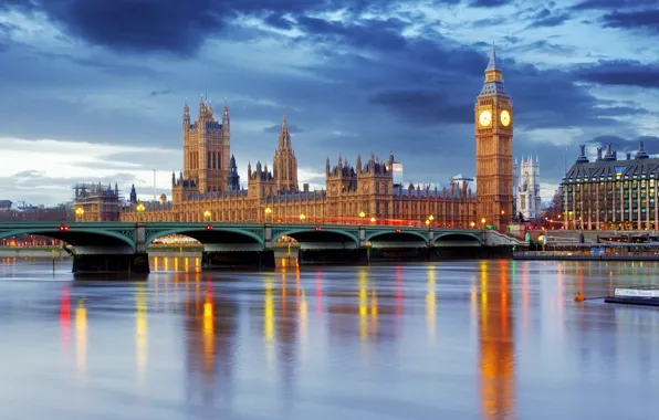 England, London, Big Ben, London, England, Big Ben, Thames River, Westminster Abbey