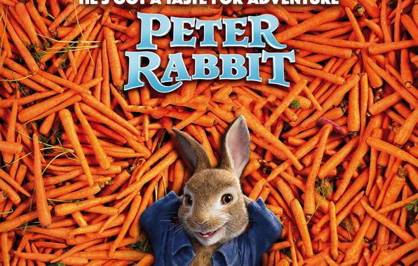Picture rabbit, carrots, Peter Rabbit