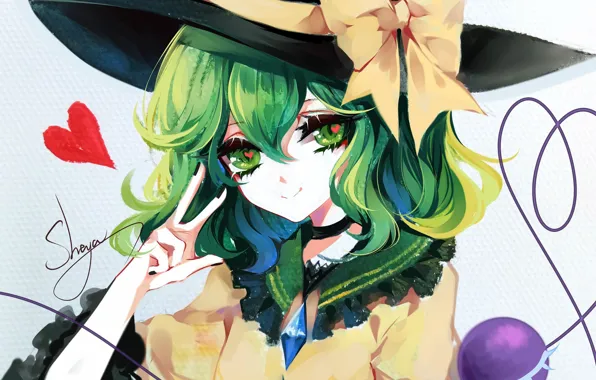 Look, hat, girl, Touhou, Koishi Komeiji, Touhou, Touhou, Sheya