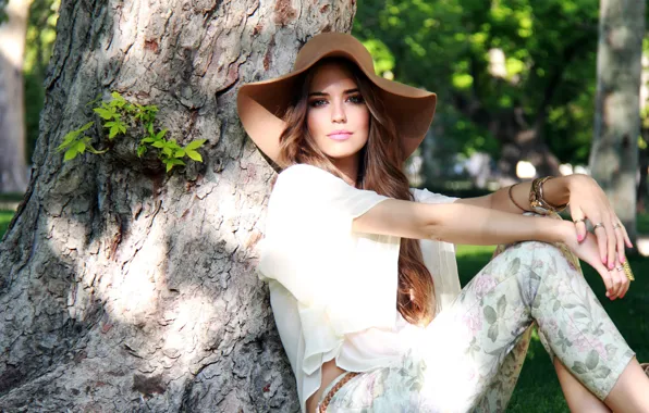 Summer, decoration, Wallpaper, model, tenderness, ring, hat, makeup