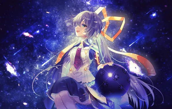 Girl, space, sphere