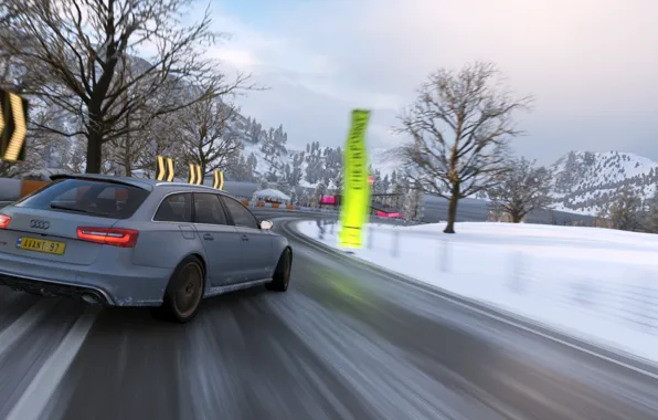 Drift, winter, race, before, forza horizon 4, audi rs6